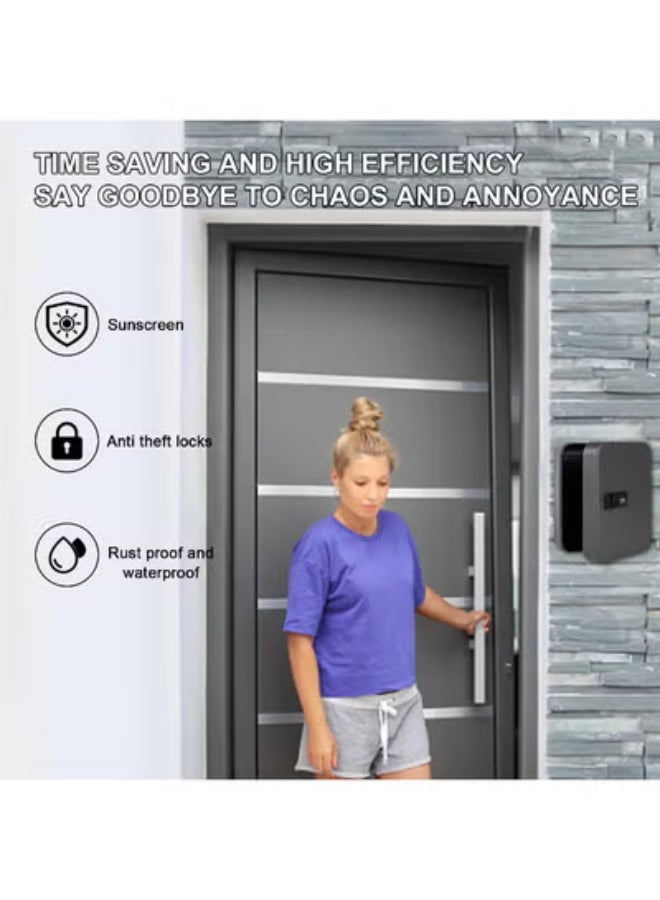 LEFAFA Key Cabinets, Key Lock Box, Wall Mounted Key Storage Organizer Box with 20 Key Hooks and Tags, Metal Key Cabinet with 3 Digit Code Lock for House, Garage, Office, Store, School - Image 5